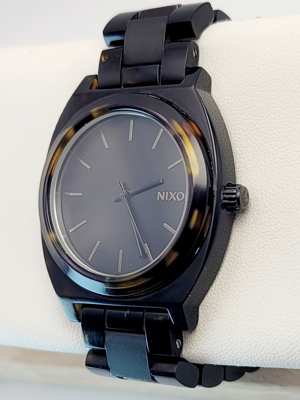 Nixon Black Watch with Tortoiseshell Bezel Accents - Picture 2 of 7
